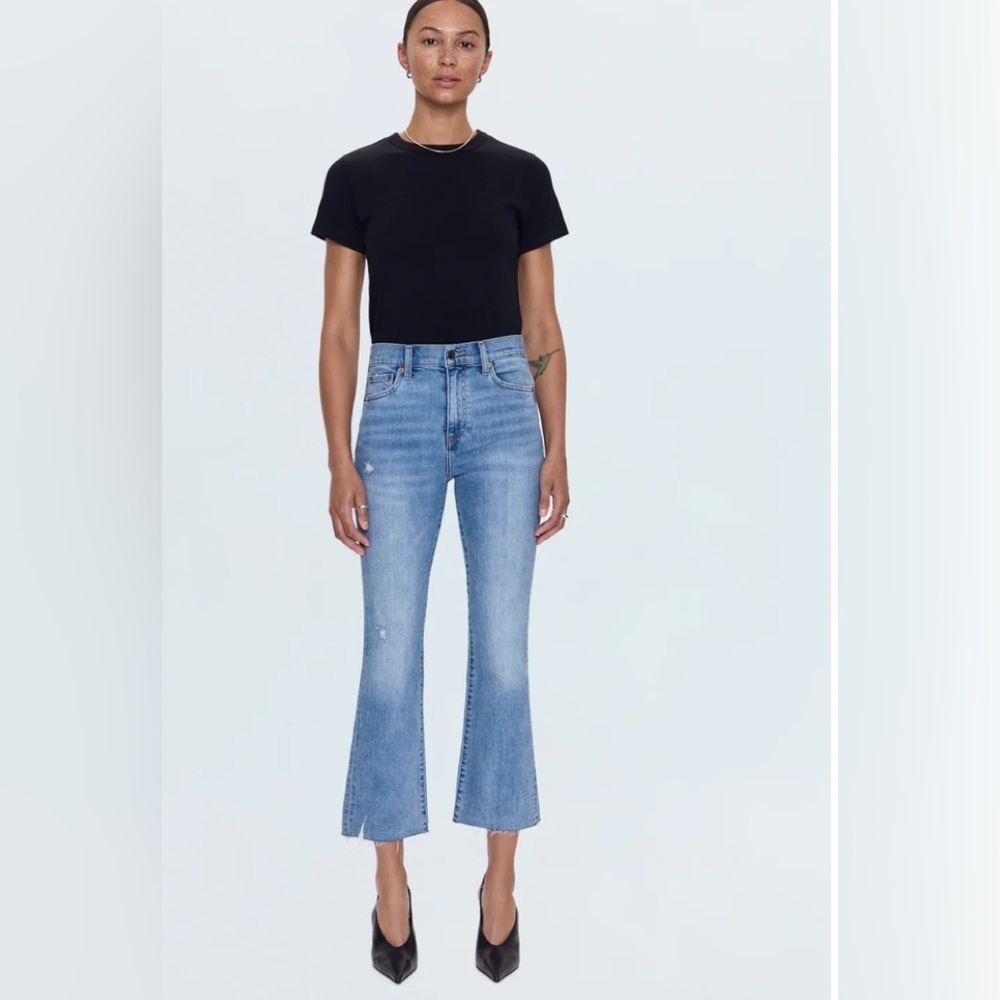 Pistola Lennon High Rise Crop Bootcut Stretch Jeans SZ 31 Zuma Blue